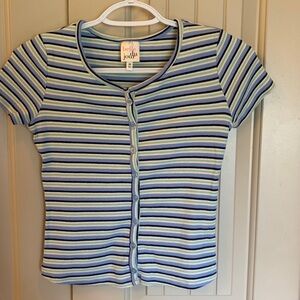 Belle Du Jour Buttoned Top NWOT